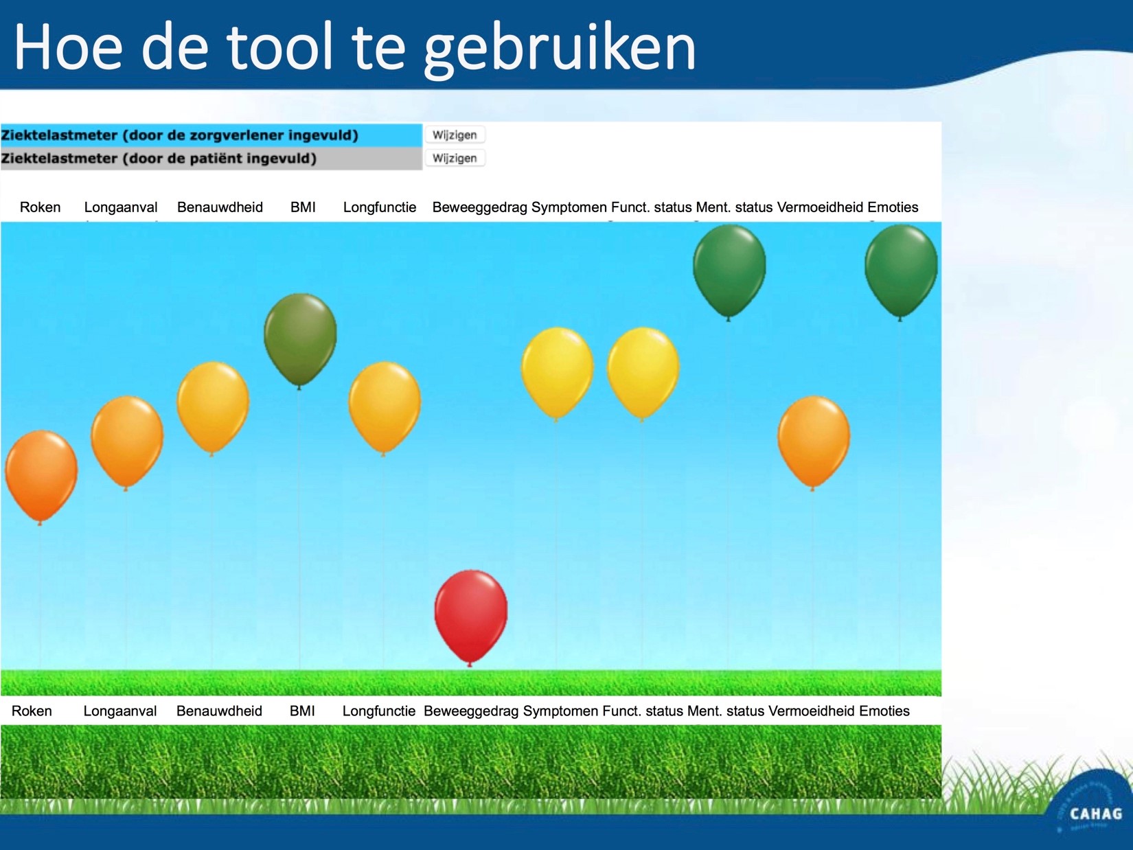 Balonnen ziektelastmeter 